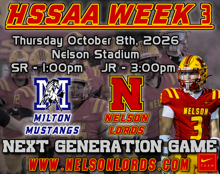MILTON MUSTANGS VISIT NELSON STADIUM THURSDAY...